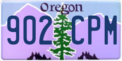 OR license plate 902CPM
