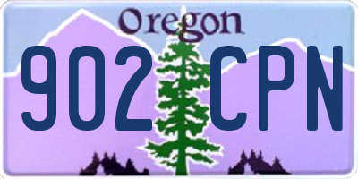 OR license plate 902CPN