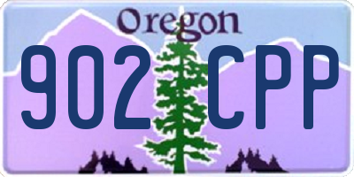 OR license plate 902CPP