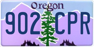 OR license plate 902CPR
