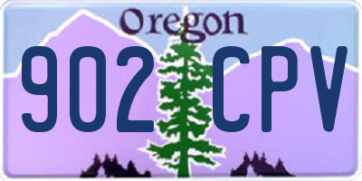 OR license plate 902CPV