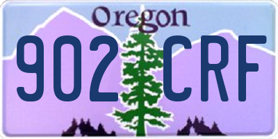 OR license plate 902CRF