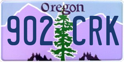 OR license plate 902CRK