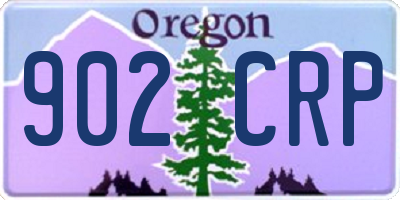 OR license plate 902CRP