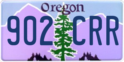 OR license plate 902CRR