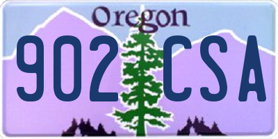 OR license plate 902CSA