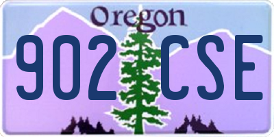 OR license plate 902CSE
