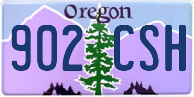 OR license plate 902CSH