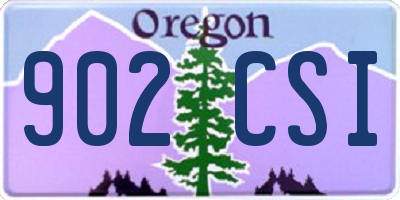 OR license plate 902CSI