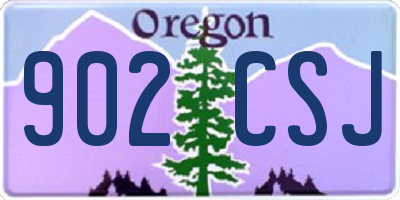OR license plate 902CSJ