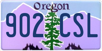 OR license plate 902CSL
