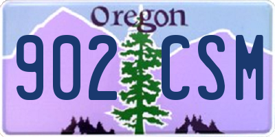 OR license plate 902CSM