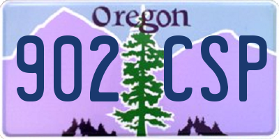 OR license plate 902CSP