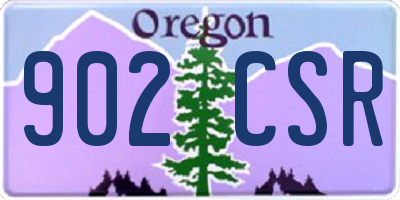 OR license plate 902CSR