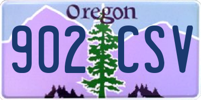 OR license plate 902CSV