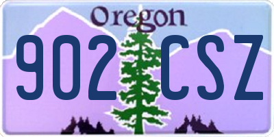 OR license plate 902CSZ