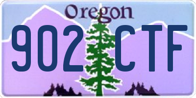 OR license plate 902CTF