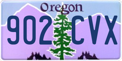 OR license plate 902CVX
