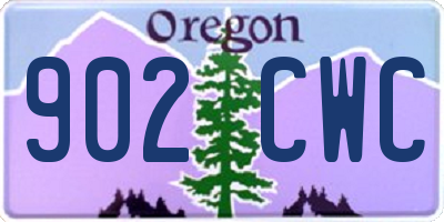 OR license plate 902CWC