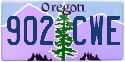 OR license plate 902CWE