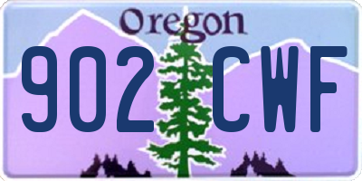 OR license plate 902CWF