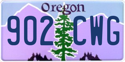 OR license plate 902CWG