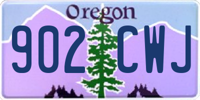 OR license plate 902CWJ