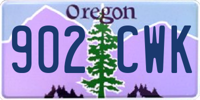 OR license plate 902CWK