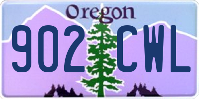 OR license plate 902CWL