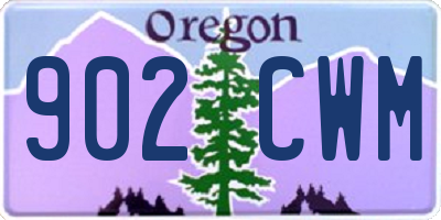 OR license plate 902CWM