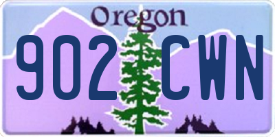OR license plate 902CWN