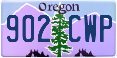OR license plate 902CWP