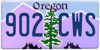 OR license plate 902CWS