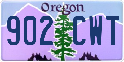 OR license plate 902CWT