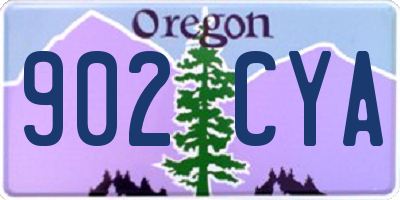 OR license plate 902CYA