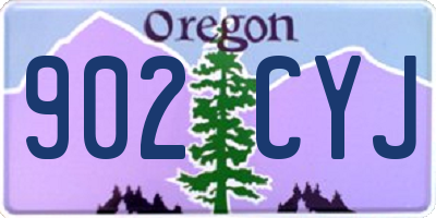 OR license plate 902CYJ