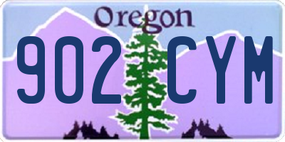 OR license plate 902CYM