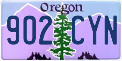 OR license plate 902CYN