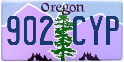 OR license plate 902CYP