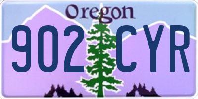 OR license plate 902CYR