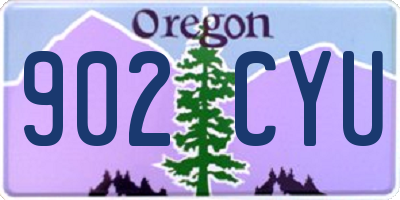 OR license plate 902CYU