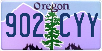 OR license plate 902CYY