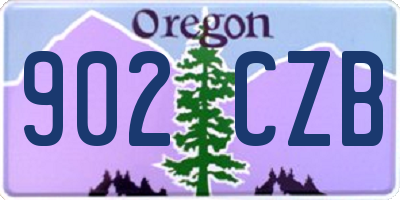 OR license plate 902CZB
