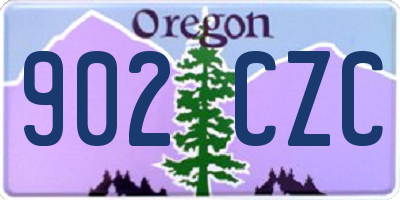 OR license plate 902CZC