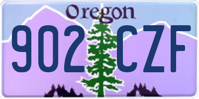 OR license plate 902CZF