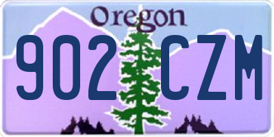 OR license plate 902CZM