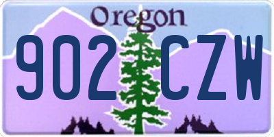 OR license plate 902CZW