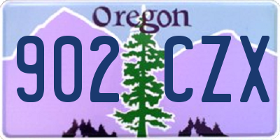 OR license plate 902CZX