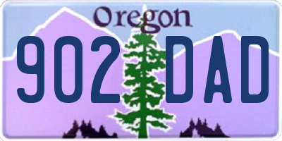 OR license plate 902DAD