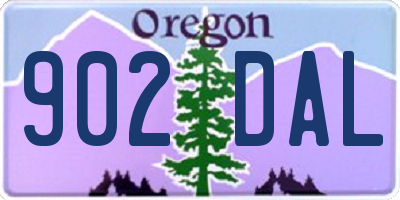OR license plate 902DAL